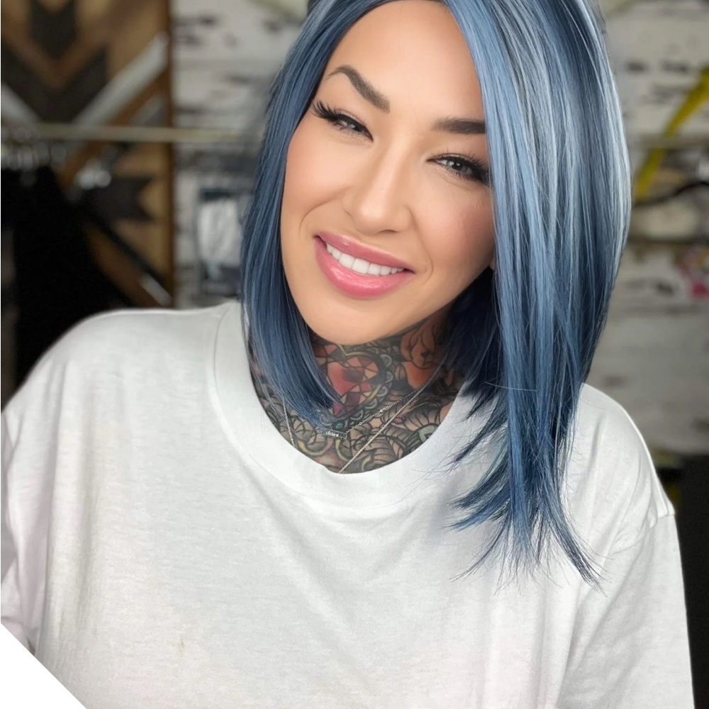 Stylish Blue Wig rebel gypsy
